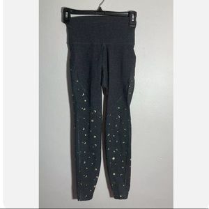 12-25 Girls Old Navy balance leggings high rise ankle 7/8  gray stars moon NWT